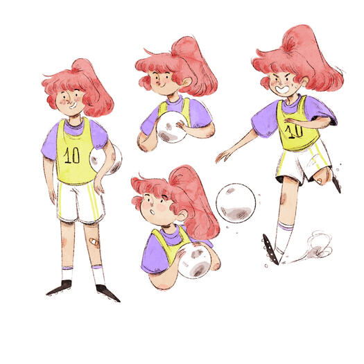 bimba gioca a calcio